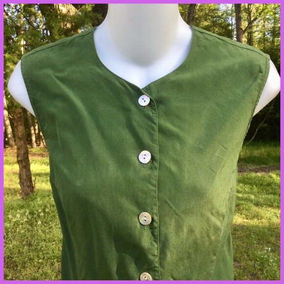 Fitted Silk Blouse, sz 10 - Picture 3 of 5